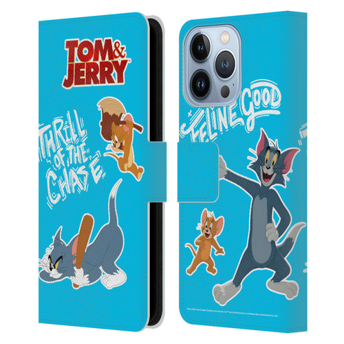 Tom And Jerry Movie (2021) Graphics Characters 2 Leather Book Wallet Case Cover For Apple iPhone 13 Pro