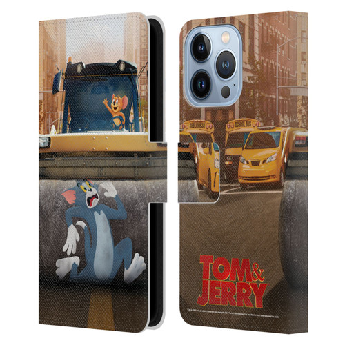 Tom And Jerry Movie (2021) Graphics Rolling Leather Book Wallet Case Cover For Apple iPhone 13 Pro