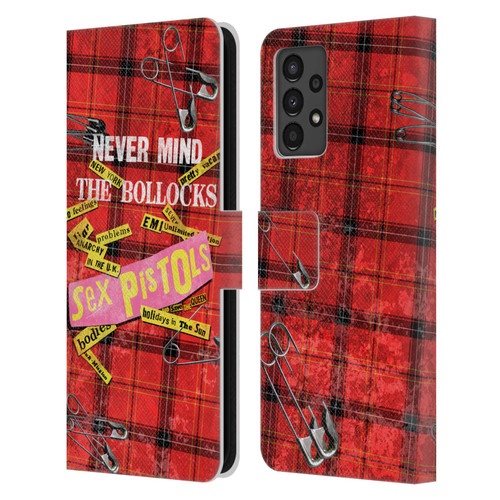 Sex Pistols Band Art Tartan Print Song Art Leather Book Wallet Case Cover For Samsung Galaxy A13 (2022)