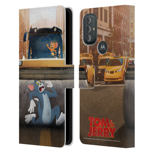 Tom And Jerry Movie (2021) Graphics Rolling Leather Book Wallet Case Cover For Motorola Moto G10 / Moto G20 / Moto G30