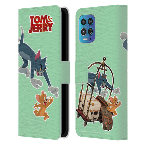 Tom And Jerry Movie (2021) Graphics Characters 1 Leather Book Wallet Case Cover For Motorola Moto G100