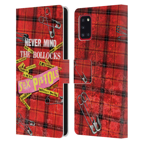 Sex Pistols Band Art Tartan Print Song Art Leather Book Wallet Case Cover For Samsung Galaxy A31 (2020)
