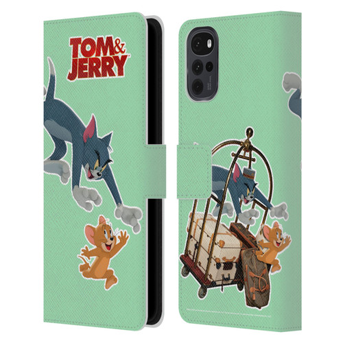 Tom And Jerry Movie (2021) Graphics Characters 1 Leather Book Wallet Case Cover For Motorola Moto G22