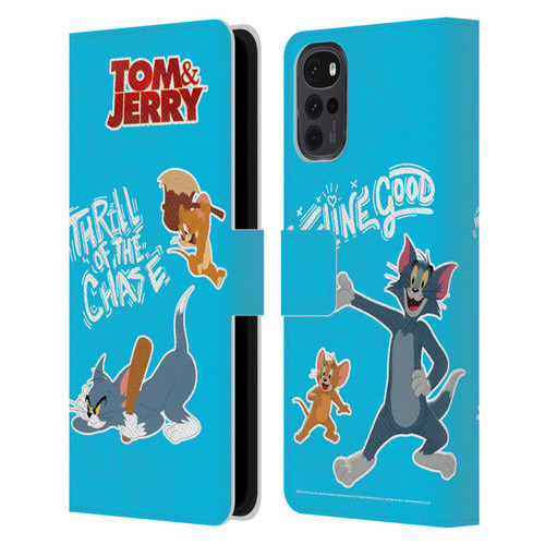 Tom And Jerry Movie (2021) Graphics Characters 2 Leather Book Wallet Case Cover For Motorola Moto G22