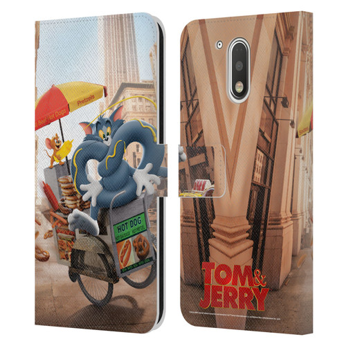 Tom And Jerry Movie (2021) Graphics Real World New Twist Leather Book Wallet Case Cover For Motorola Moto G41
