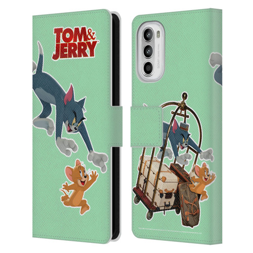 Tom And Jerry Movie (2021) Graphics Characters 1 Leather Book Wallet Case Cover For Motorola Moto G52