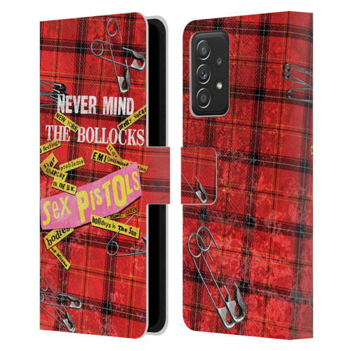 Sex Pistols Band Art Tartan Print Song Art Leather Book Wallet Case Cover For Samsung Galaxy A53 5G (2022)