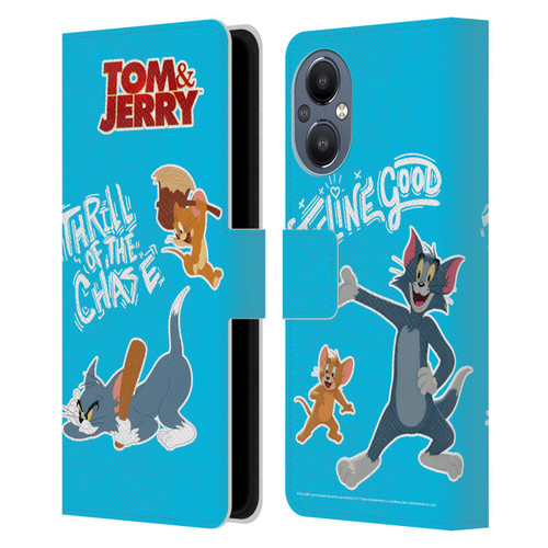 Tom And Jerry Movie (2021) Graphics Characters 2 Leather Book Wallet Case Cover For OnePlus Nord N20 5G