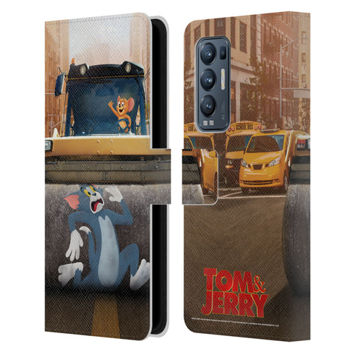 Tom And Jerry Movie (2021) Graphics Rolling Leather Book Wallet Case Cover For OPPO Find X3 Neo / Reno5 Pro+ 5G