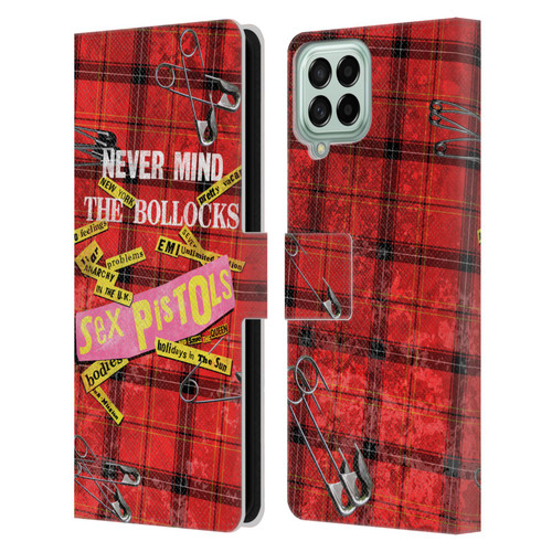 Sex Pistols Band Art Tartan Print Song Art Leather Book Wallet Case Cover For Samsung Galaxy M33 (2022)