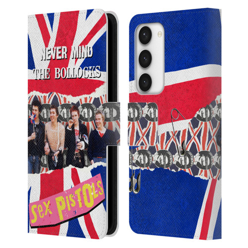 Sex Pistols Band Art Group Photo Leather Book Wallet Case Cover For Samsung Galaxy S23 5G