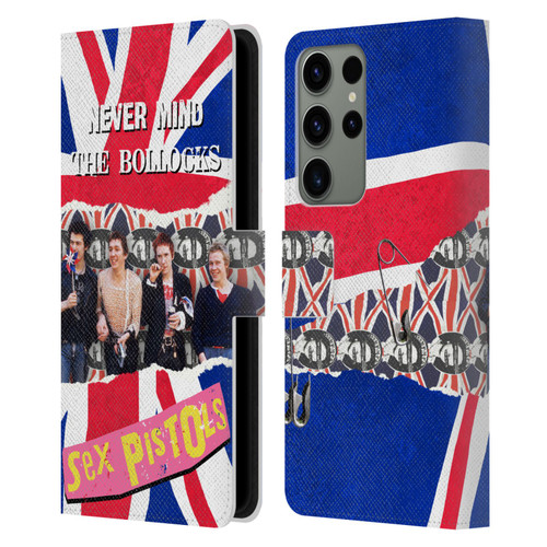 Sex Pistols Band Art Group Photo Leather Book Wallet Case Cover For Samsung Galaxy S23 Ultra 5G