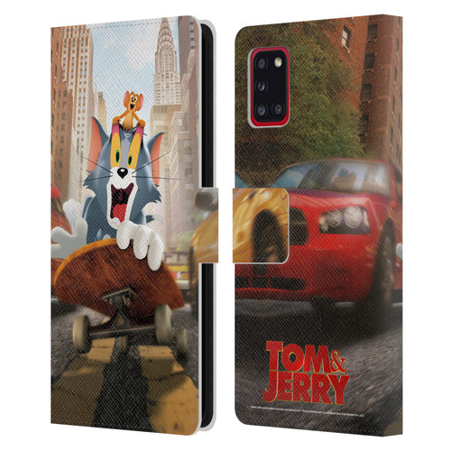 Tom And Jerry Movie (2021) Graphics Best Of Enemies Leather Book Wallet Case Cover For Samsung Galaxy A31 (2020)