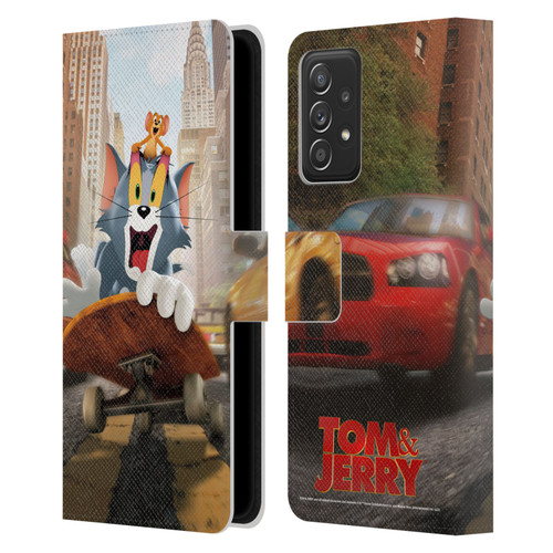Tom And Jerry Movie (2021) Graphics Best Of Enemies Leather Book Wallet Case Cover For Samsung Galaxy A52 / A52s / 5G (2021)
