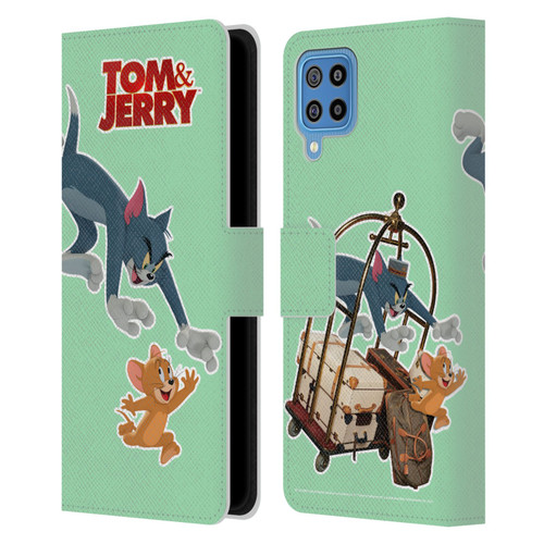 Tom And Jerry Movie (2021) Graphics Characters 1 Leather Book Wallet Case Cover For Samsung Galaxy F22 (2021)