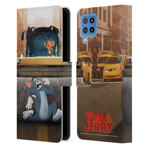 Tom And Jerry Movie (2021) Graphics Rolling Leather Book Wallet Case Cover For Samsung Galaxy F22 (2021)