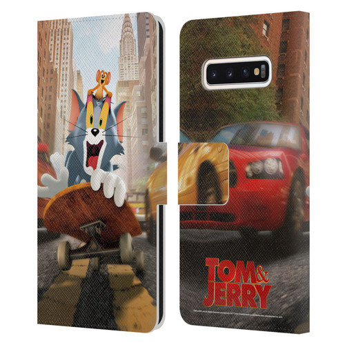 Tom And Jerry Movie (2021) Graphics Best Of Enemies Leather Book Wallet Case Cover For Samsung Galaxy S10