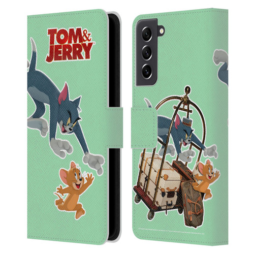 Tom And Jerry Movie (2021) Graphics Characters 1 Leather Book Wallet Case Cover For Samsung Galaxy S21 FE 5G