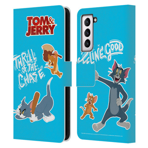 Tom And Jerry Movie (2021) Graphics Characters 2 Leather Book Wallet Case Cover For Samsung Galaxy S21 5G
