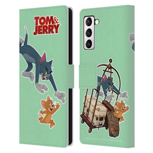 Tom And Jerry Movie (2021) Graphics Characters 1 Leather Book Wallet Case Cover For Samsung Galaxy S21+ 5G