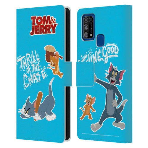 Tom And Jerry Movie (2021) Graphics Characters 2 Leather Book Wallet Case Cover For Samsung Galaxy M31 (2020)