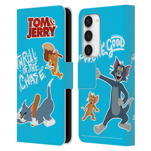 Tom And Jerry Movie (2021) Graphics Characters 2 Leather Book Wallet Case Cover For Samsung Galaxy S23 5G