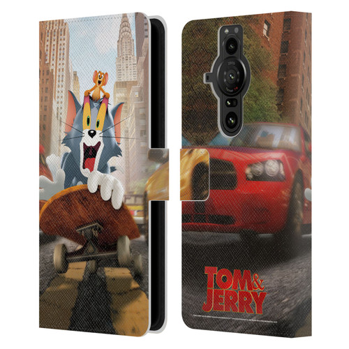 Tom And Jerry Movie (2021) Graphics Best Of Enemies Leather Book Wallet Case Cover For Sony Xperia Pro-I