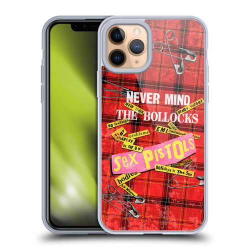 Sex Pistols Band Art Tartan Print Song Art Soft Gel Case for Apple iPhone 11 Pro