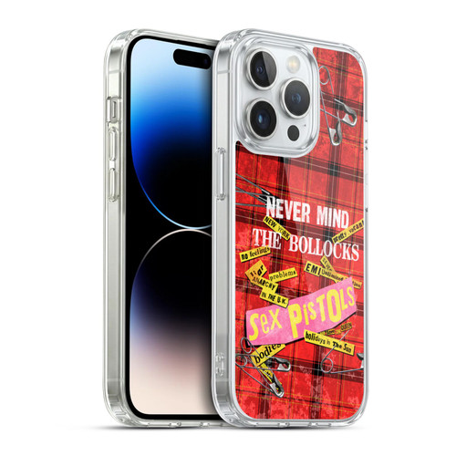 Sex Pistols Band Art Tartan Print Song Art Soft Gel Case for Apple iPhone 14 Pro