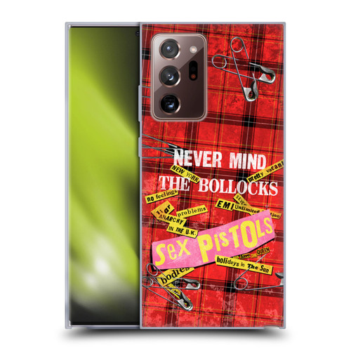 Sex Pistols Band Art Tartan Print Song Art Soft Gel Case for Samsung Galaxy Note20 Ultra / 5G