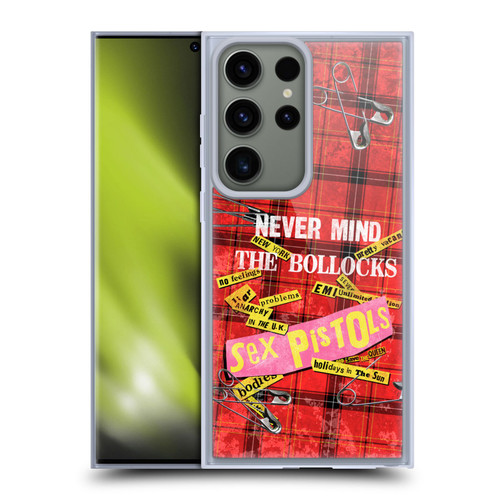 Sex Pistols Band Art Tartan Print Song Art Soft Gel Case for Samsung Galaxy S23 Ultra 5G