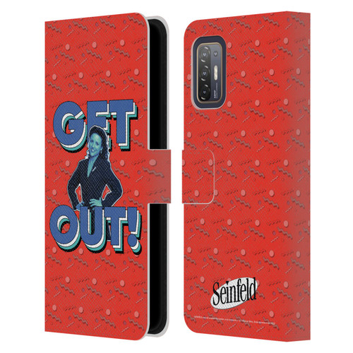 Seinfeld Graphics Get Out! Leather Book Wallet Case Cover For HTC Desire 21 Pro 5G