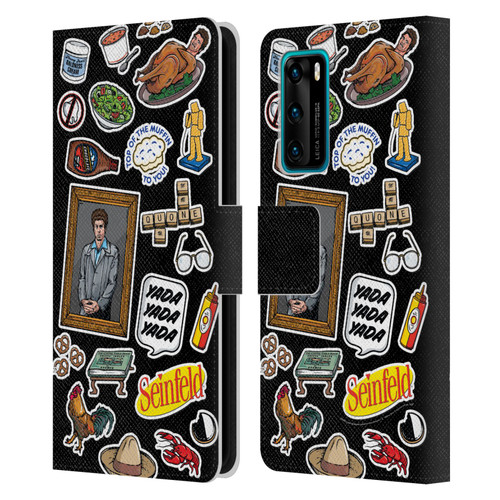 Seinfeld Graphics Sticker Collage Leather Book Wallet Case Cover For Huawei P40 5G