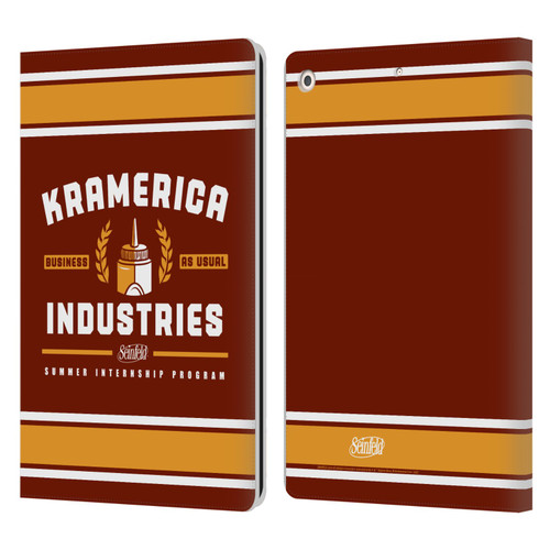 Seinfeld Graphics Kramerica Industries Leather Book Wallet Case Cover For Apple iPad 10.2 2019/2020/2021