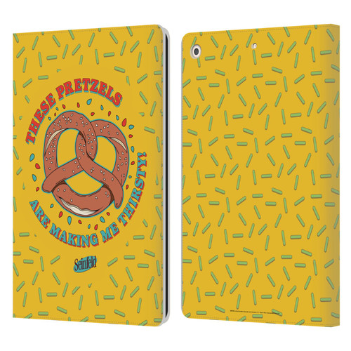 Seinfeld Graphics These Pretzels Leather Book Wallet Case Cover For Apple iPad 10.2 2019/2020/2021
