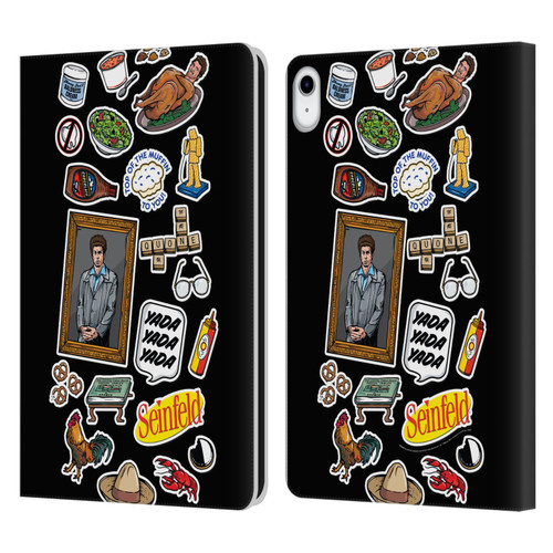 Seinfeld Graphics Sticker Collage Leather Book Wallet Case Cover For Apple iPad 10.9 2022/2025