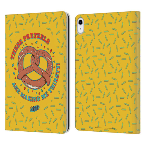 Seinfeld Graphics These Pretzels Leather Book Wallet Case Cover For Apple iPad 10.9 2022/2025