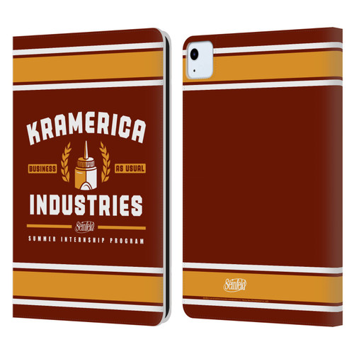 Seinfeld Graphics Kramerica Industries Leather Book Wallet Case Cover For Apple iPad Air 2020 / 2022