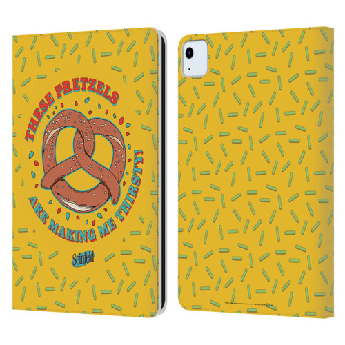 Seinfeld Graphics These Pretzels Leather Book Wallet Case Cover For Apple iPad Air 11 2020/2022/2024