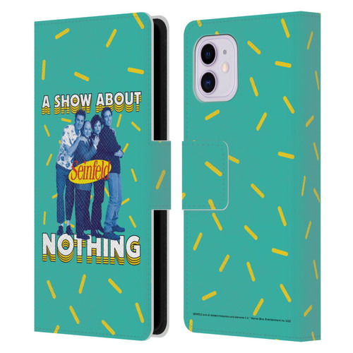 Seinfeld Graphics A Show About Nothing Leather Book Wallet Case Cover For Apple iPhone 11