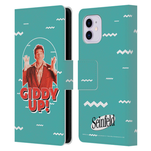 Seinfeld Graphics Giddy Up! Leather Book Wallet Case Cover For Apple iPhone 11
