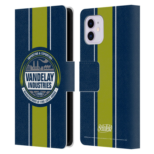 Seinfeld Graphics Vandelay Industries Leather Book Wallet Case Cover For Apple iPhone 11