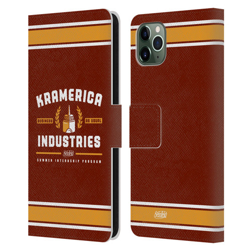 Seinfeld Graphics Kramerica Industries Leather Book Wallet Case Cover For Apple iPhone 11 Pro Max