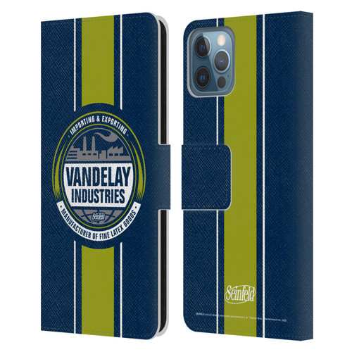Seinfeld Graphics Vandelay Industries Leather Book Wallet Case Cover For Apple iPhone 12 / iPhone 12 Pro