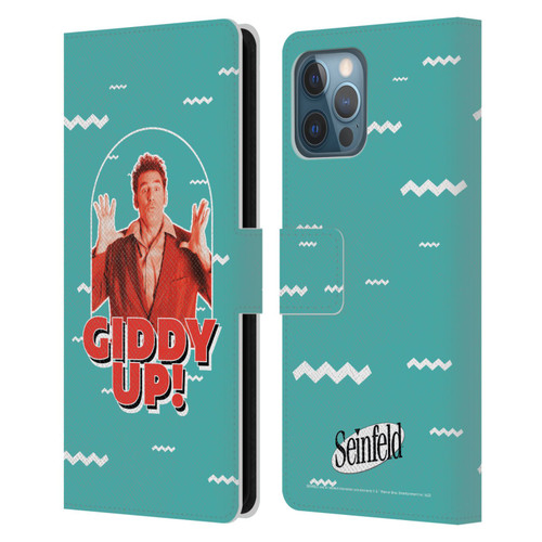 Seinfeld Graphics Giddy Up! Leather Book Wallet Case Cover For Apple iPhone 12 Pro Max
