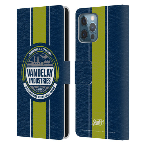 Seinfeld Graphics Vandelay Industries Leather Book Wallet Case Cover For Apple iPhone 12 Pro Max