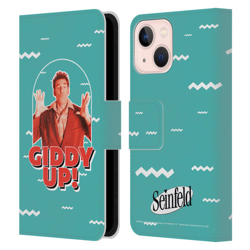 Seinfeld Graphics Giddy Up! Leather Book Wallet Case Cover For Apple iPhone 13 Mini