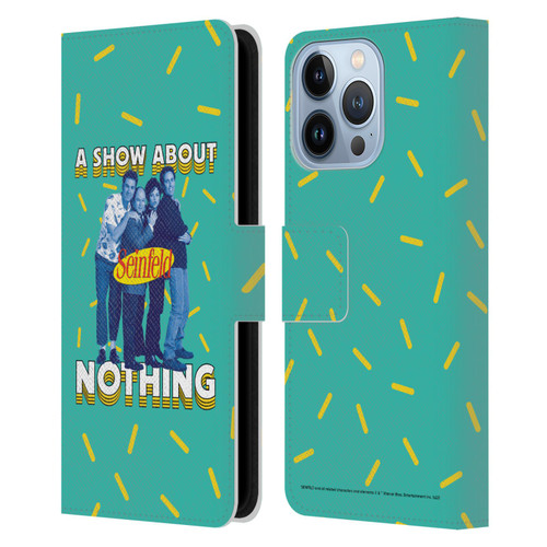 Seinfeld Graphics A Show About Nothing Leather Book Wallet Case Cover For Apple iPhone 13 Pro