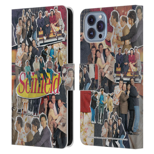 Seinfeld Graphics Collage Leather Book Wallet Case Cover For Apple iPhone 14