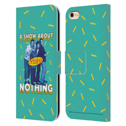 Seinfeld Graphics A Show About Nothing Leather Book Wallet Case Cover For Apple iPhone 6 / iPhone 6s